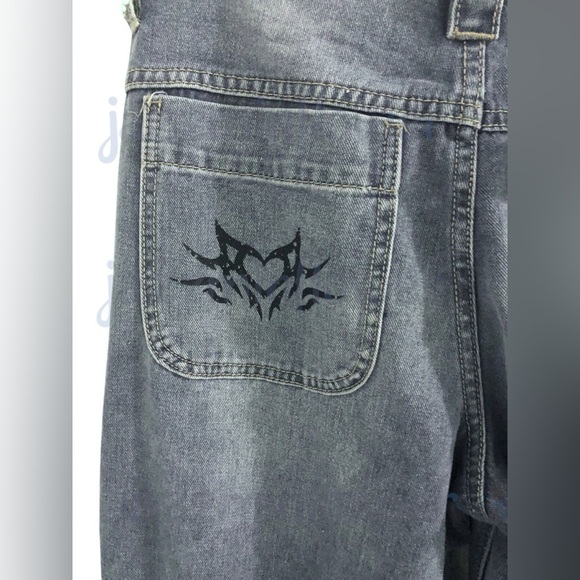 Playboy blue sinner lover‎ butterfly rose playboy bunny embroidered jeans size 7 - Picture 13 of 17